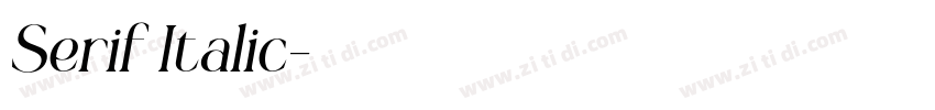 Serif Italic字体转换 Serif Italic字体转换